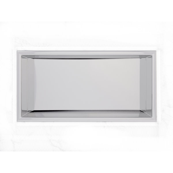 Cantrio Koncepts 24" x 12" Stainless Steel Rectangular Recessed Shower
